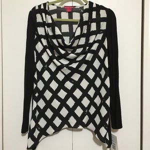 Sunny Leigh Navy Cowl neck top